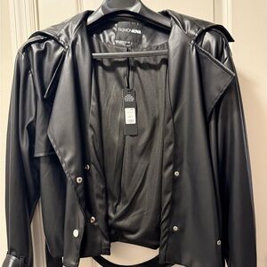 Fashion Nova Sleek Black Leather Jacket